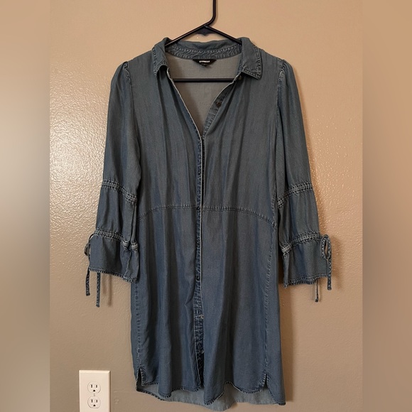 Express Denim Shirt Dress - Picture 1 of 4